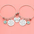 2Pcs Friendship Gifts Best Friends Forever Charm Bangle Bracelet, Birthday Anniversary Christmas Gifts for Bestie...