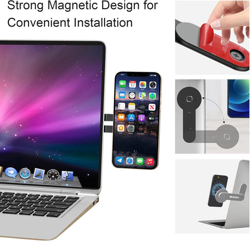 MagSafe Accessories Compatible with iPhone 15 14 13 12 Series, Universal Laptop Accessories in Order for Dual-Screen Interaction, Laptop Phone Hol...