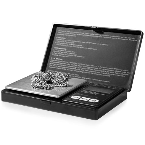 Digital Pocket Scale, 0.01gX150g,Electronic Smart Weigh Scale,Portable, Small Jewelry Scale Grams and Ounces,Mini Scale with LCD Display,Tare, Bla...