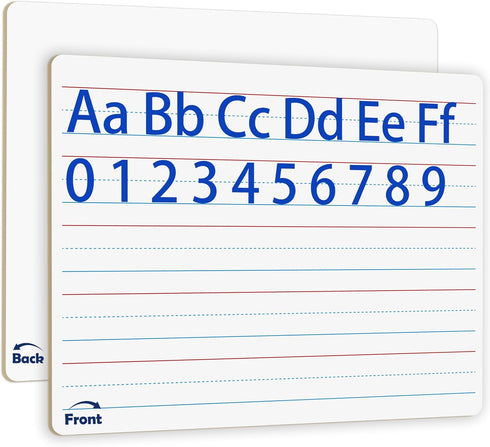 2pack 9x12 inches Dry Erase Board Lapboard Reusable Lined Erasable Ruled Writing Note Pad Lapboard, Blank Whiteboard on Reverse Mini Whiteboard, S...