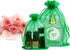 100Pcs 3x4 Inch Green Organza Bags with Drawstring, Christmas Small Mesh Jewelry Gift Pouches Baby Shower Party Favor Bags...