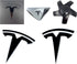 Logo Decal Overlay Stickers for Tesla Model 3 (2017 to 2023), Standard Wrap, 11-pc Set (Gloss Black)...