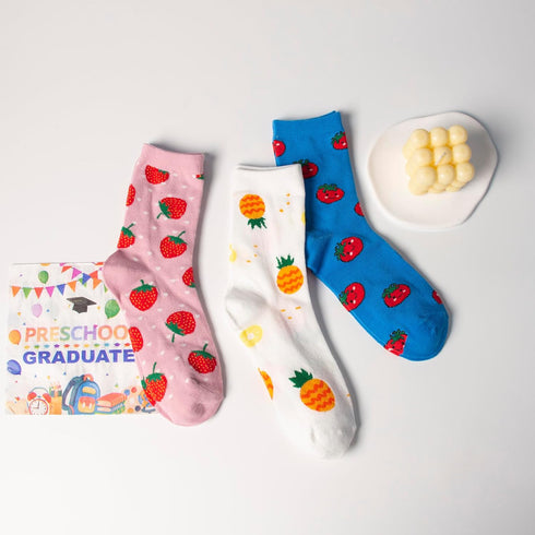Fruit Socks Strawberry Socks Tomato Novelty Fashion Socks Pineapple Crew Socks for Women Men Ladies Socks Gift 6 Pairs...
