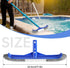 Pool Brush Head, 17.5" Pool Brushes for Cleaning Pool Walls, Curved Ends High-Efficiency Pool Scrub Brush,Premium Nylon Bristles Pool Brush with E...