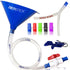 Beer Bong Tube and Funnel - with Valve, Optional Single or Double Header Y-Attachment, 5 Interchangeable Mouthpieces, Shotgun Keychain Tool - Kink...