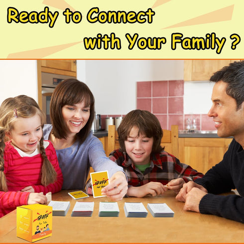 Real-Fun Conversation Cards for Family (250 Cards) - Spark Fun & Deep Talks - Family Card Games for Adults, Teens, Kids - Chat Cards Family Pack...