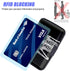 Credit Card Holder, Mini RFID Blocking Aluminum Wallet Slim Metal Hard Case Travel Wallet ID Case for Women and Men, 4.3 x 2.9 Inches, Skull...