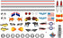 Pinewood Car Sticker Set - Made in USA - Peel & Stick - Stripes, Numbers, Flags, Lights, and More....