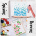 8 Pieces Stencils for Crafts Reusable Branches Musical Notes Stencil Floral Texture Background Layering Drawing Templates Stencils for Painting on...