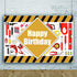 Construction Tools Theme Happy Birthday Backdrop for Boy 7x5ft Vinyl Tool Encyclopedia Engineering Genius Yellow and Black Stripes Background Kids...
