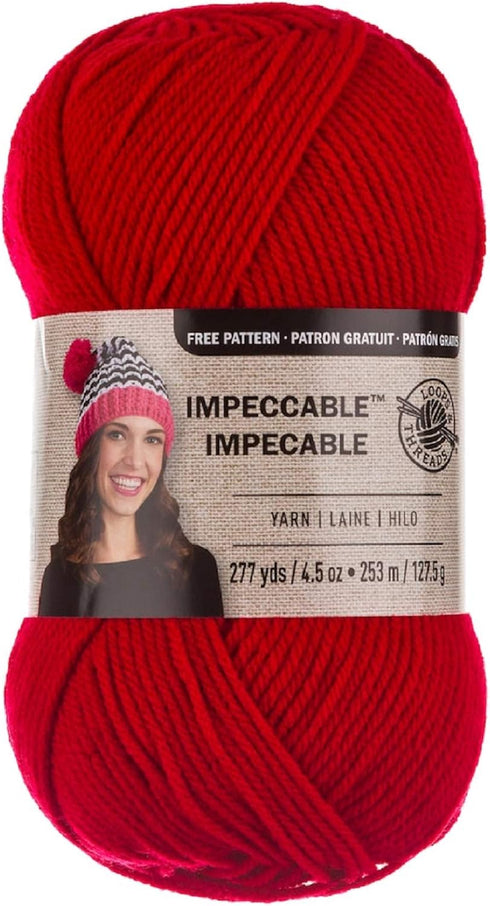 Loops & Threads Impeccable Yarn 4.5 oz. One Ball - Red Hot......