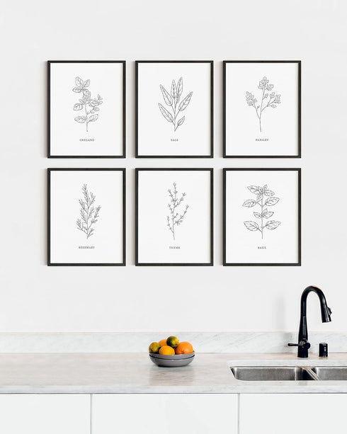HAUS AND HUES Kitchen Herbs Wall Art Decor for Kitchen Herb Art Prints and Kitchen Signs Wall Decor | Herb Prints Kitchen Wall Art Kitchen Posters...