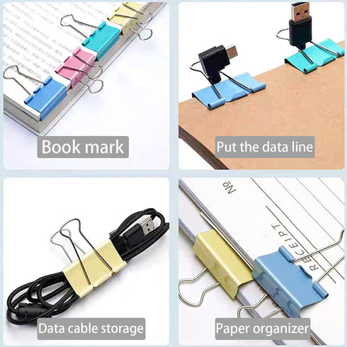 Colored Small Binder Clips 0.75 Inch(100 Pack), Small Binder Clips Micro Clips Paper Clamps for Office and Home Supplies...