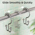 Amazer Shower Curtain Rings, Rust-Resistant Metal Double Shower Hooks for Curtain Rolling Shower Curtain Hooks Rings Shower Rings for Bathroom Sho...