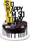 Funny So Happy I'm 50 Today Cake Topper - Glitter Fabulous Fifty Years Birthday Cake Décor - Cheers To Dirty 50th Birthday Party Decoration...