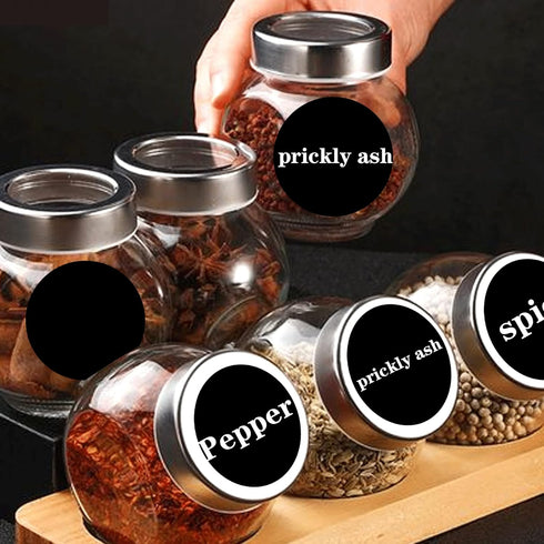 300 Blank Spice Jars Labels Chalkboard Stickers– 1.5" Round Chalkboard Kitchen Pantry Labels for Canning,Mason or Spice Jar –Waterproof & Repeatab...
