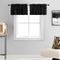 DONREN 12 Inches Long Black Valances for Windows - 2 Panels Blackout Window Valances for Basement with Rod Pocket (42 Inches Wide)...