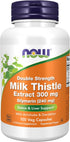 NOW Supplements, Silymarin Milk Thistle Extract 300 mg with Artichoke and Dandelion, Double Strength, Supports Liver Function*, 100 Veg Capsules...