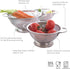 Tovolo Stainless Steel Colander With Looped Handles & Rimmed Footer, Rust-Resistant Pasta Strainer & Veggie Wash, Food Prep Strainer Basket, 2 Qua...