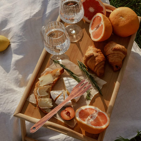 Cabilock Wooden Forks Long Handle Reusable Wooden Fork: Japanese Style Wood Salad Dinner Fork Handmade Kitchen Utensil Tableware Dinnerware for Ho...