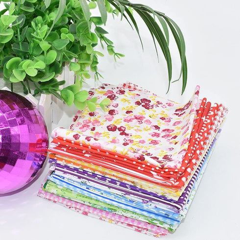 42Pcs 10"x10" Quilting Cotton Fabric Squares Sheets Pre-Cut Multi-Color Design Printed Floral Craft Fabric for DIY Sewing Scrapbooking Quilting Cr...