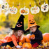 Large Size 7inch Wooden Halloween Thanksgiving Ornaments to Paint, DIY Blank Unfinished Pumpkin Wood Discs Ornament for Crafts Hanging Autumn Deco...