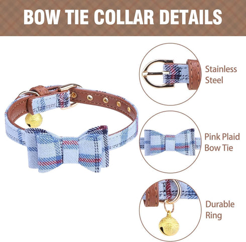 KOOLTAIL Dog Collar and Leash Set 3 Park, Adjustable Soft Leather Puppy Collar and Leash Tangle Free for Outdoor Walking, Dog Bandana Collar with ...
