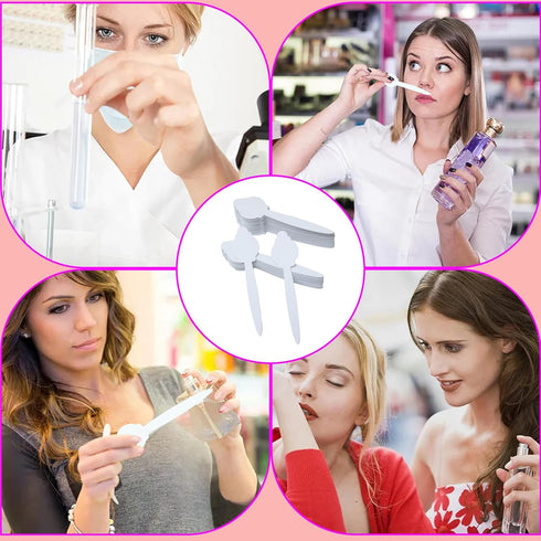 Honbay 100PCS Key Shaped Disposable Perfume Test Strips Fashion Style Essential Oils Paper Test Strips Smelling Test Paper White Testing Strips Ar...