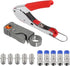 Coax Cable Crimper Tool Kit Coaxial Compression Tool Fitting Wire Stripper with 5PCS RG6 F Type Connector + 5PCS RG6 Coax Cable Extender...