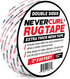 iPrimio NeverCurl Double Sided Carpet Tape Extra Thick - Rug Tape with Mesh Fabric - 2" by 60 Feet Roll - Anti Slip Non Skid Gripper Tape for Rugs...