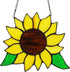 Sunflowers Gifts Stained Glass Window Hanging,Handmade Sunflower Kitchen Decor Suncatcher for Window, Sunflowers Gifts for Women,Birthday Giftss f...