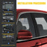 Pack-4 Car Front and Rear Side Window Sunshade, 26.3" x 27.5" + 21.2" x 31.1" Breathable Mesh Privacy Protection, Dustproof Sunproof Window Free L...