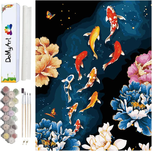 DoMyArt Acrylic Paint by Number Kit On Canvas for Adults Beginner, Paint with Acrylic Animals Art Painting Kits DIY Adult Crafts Acrylic Art Proje...