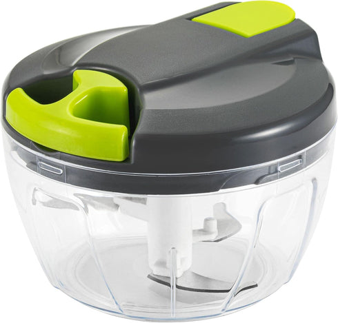Multi-Function Manual Food Chopper & Processors with Handle and Cover,Vegetable Chopper Shredder,Garlic Press,Suitable for Onions Garlic Peppers C...