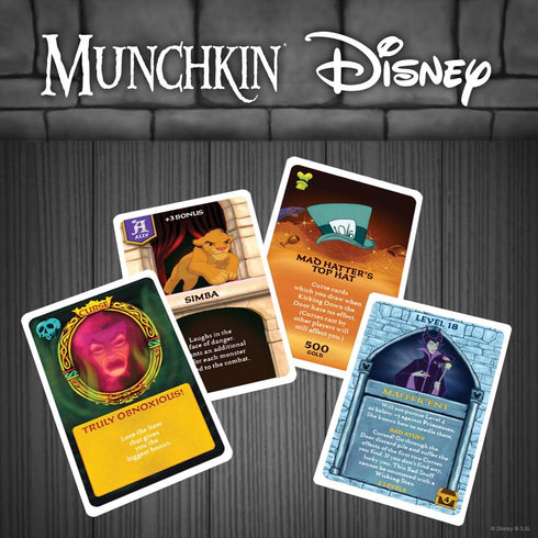 USAOPOLY Munchkin: Disney Card Game | Munchkin Game Featuring Disney Characters and Villains | Officially Licensed Disney Card Game | Tabletop Gam...