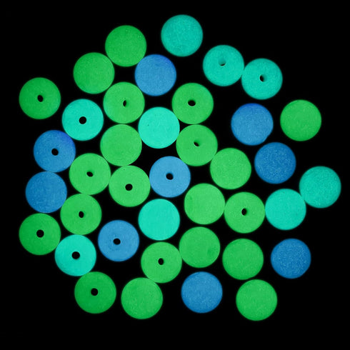 120 Pieces Quartz Pearl Balls Luminous Solar Stone Beads Grow in The Dark 6 mm Quartz Balls Beads UV Reactive Glowing Pearls for Jewelry Making De...