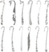 SUNNYCLUE 12Pcs 12 Styles Hook Bookmarks Findings Metal Bookmark Hairpin Stripe Hook Vintage Bookmark Clip for Crafting Jewelry Making Charms Chri...