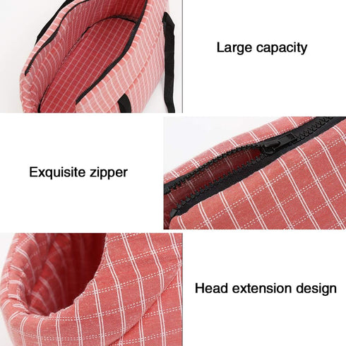 Thickened Warm Pet Sling Carrier Purse Dog Tote Bag Portable Hand-Free Lattice Cats Shoulder Bag with Cushion Strap Zipper for Travel Outdoor Shop...