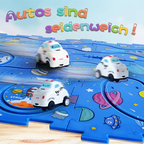 12PCS Puzzle Track Car Paly Set (Universe) with Multiple Assembly Options, Children's Educational Puzzle Track Car Play Set, RailCar Building Toys...