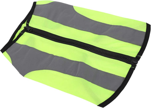 Pet Night Safety Clothing Glowing Jacket, Reflective Glowing Dog Vest Adjustable Soft Padded Vest Zipper Suit for Small, Medium, Large Dogs (L-Flu...