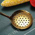 Gold Skimmer, Berglander Metal Strainer With Titanium Gold Plating, Kitchen Cooking Skimmers For Non-Stick Cookware, Dishwasher Safe, Easy to Clea...