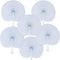 Pangda 24 Pack Folding Fans Round Paper Fans Assortment with Plastic Handle for Wedding Favor Party Bag Filler(White)...