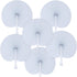 Pangda 24 Pack Folding Fans Round Paper Fans Assortment with Plastic Handle for Wedding Favor Party Bag Filler(White)...