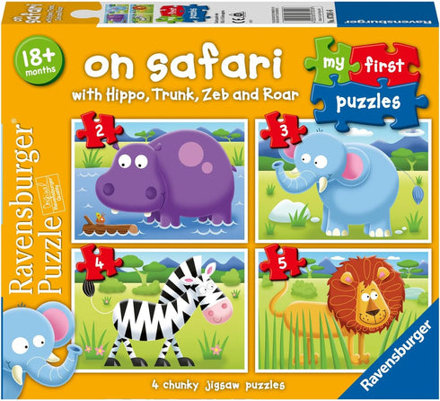 Ravensburger My First Puzzle: On Safari (2: 3: 4 & 5 piece) Jigsaw Puzzle for Kids - Every Piece is Unique, Pieces Fit Together Perfectly...