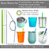 Mini Short Pinch Test Passed 5.5" Replacement Reusable Toddlers& Kids&Baby Silicone Small Straws for The First Years Take & Toss Spill Proof Straw...