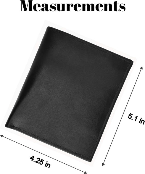 Genuine Leather Large Hipster Bifold Credit Card Id Men's Wallet...