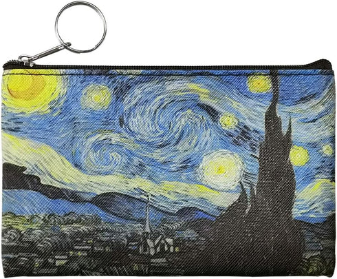 Van Gogh Starry Night Change Purse for Women With Zipper Coin Pouch Coin Bag Zipper Clutch Pouch Small Wallet Gifts for Women Girls...
