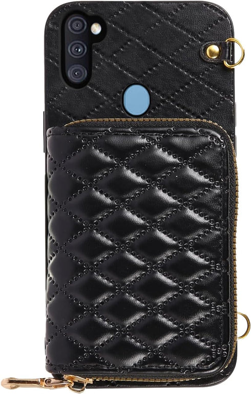 Furiet Detachable Crossbody Strap Wallet Case for Samsung Galaxy A11/M11 with Zipper Purse, Multi Card Slots and PU Leather Stand Shockproof Cell ...
