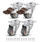 Nefish 4 Pack 1" Small Caster Wheels for Furniture Low Profile Soft Rubber Casters Swivel Plate Castors Rolling Smooth, Load Capacity 100 Lbs for ...