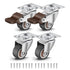 Nefish 4 Pack 1" Small Caster Wheels for Furniture Low Profile Soft Rubber Casters Swivel Plate Castors Rolling Smooth, Load Capacity 100 Lbs for ...